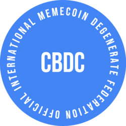 Central Bank Digital Currency Memecoin crypto logo