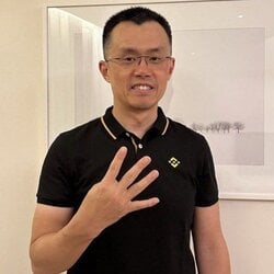 Changpeng Zhao crypto logo