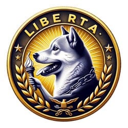 Libertarian Dog crypto logo