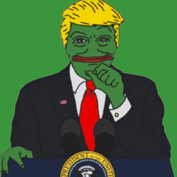 Pepe Trump crypto logo