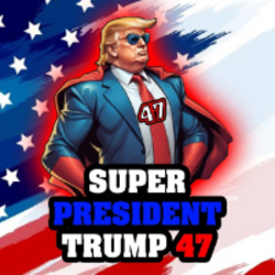 Super President Trump 47 crypto logo